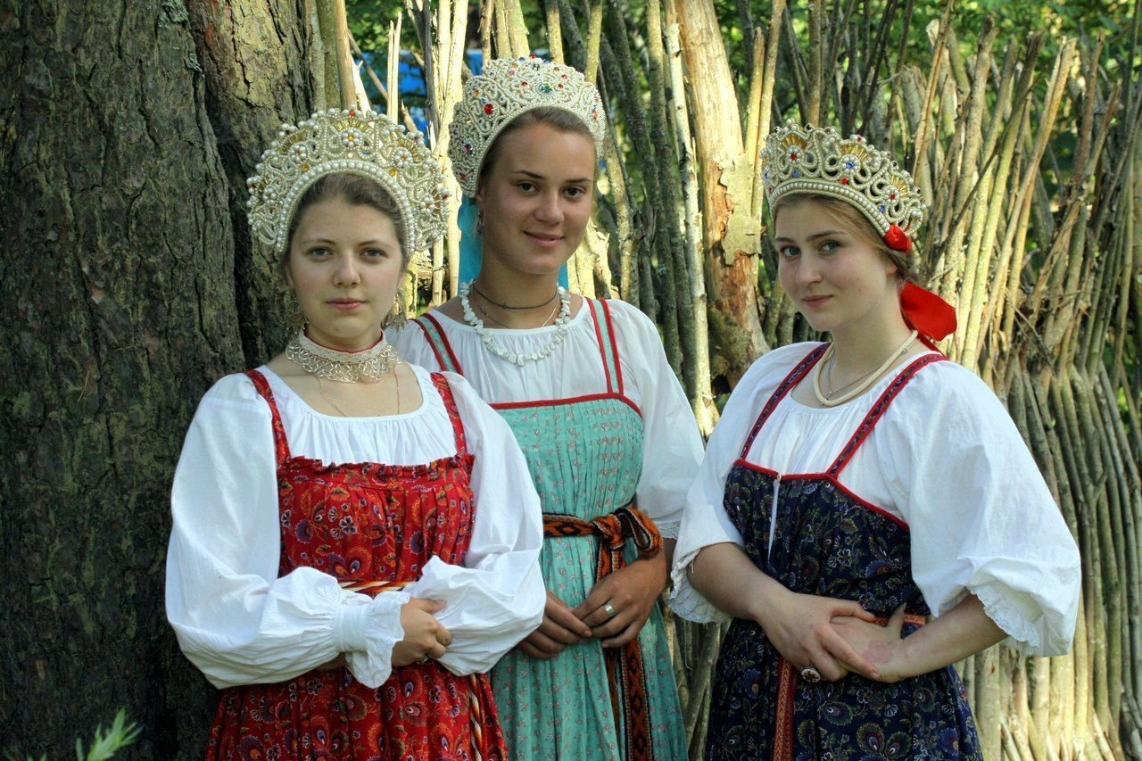 Sexy model Girls in Slavic costumes in Cebu